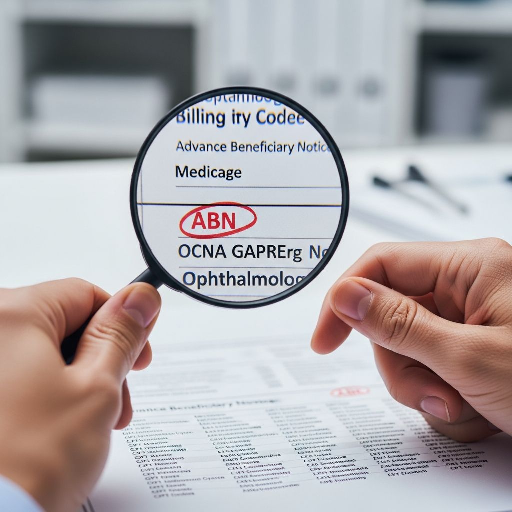 Essential guide for eye care professionals on implementing Advance Beneficiary Notices to ensure Medicare compliance and protect practice revenue.