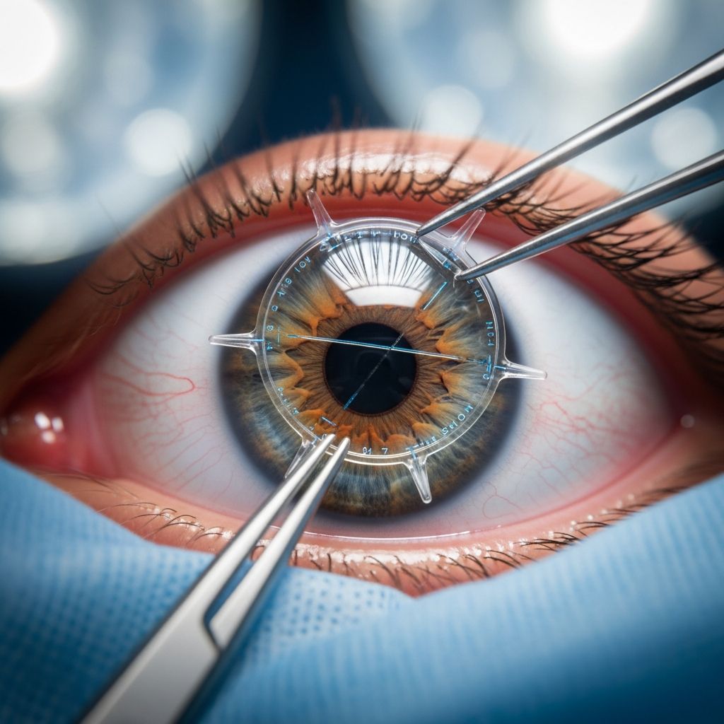 Expert strategies for precise toric intraocular lens alignment during cataract surgery to optimize astigmatism correction and patient outcomes.