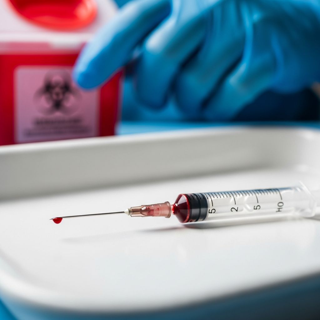 Understanding risks, immediate actions, and prevention strategies for needlestick injuries to protect against blood-borne infections.