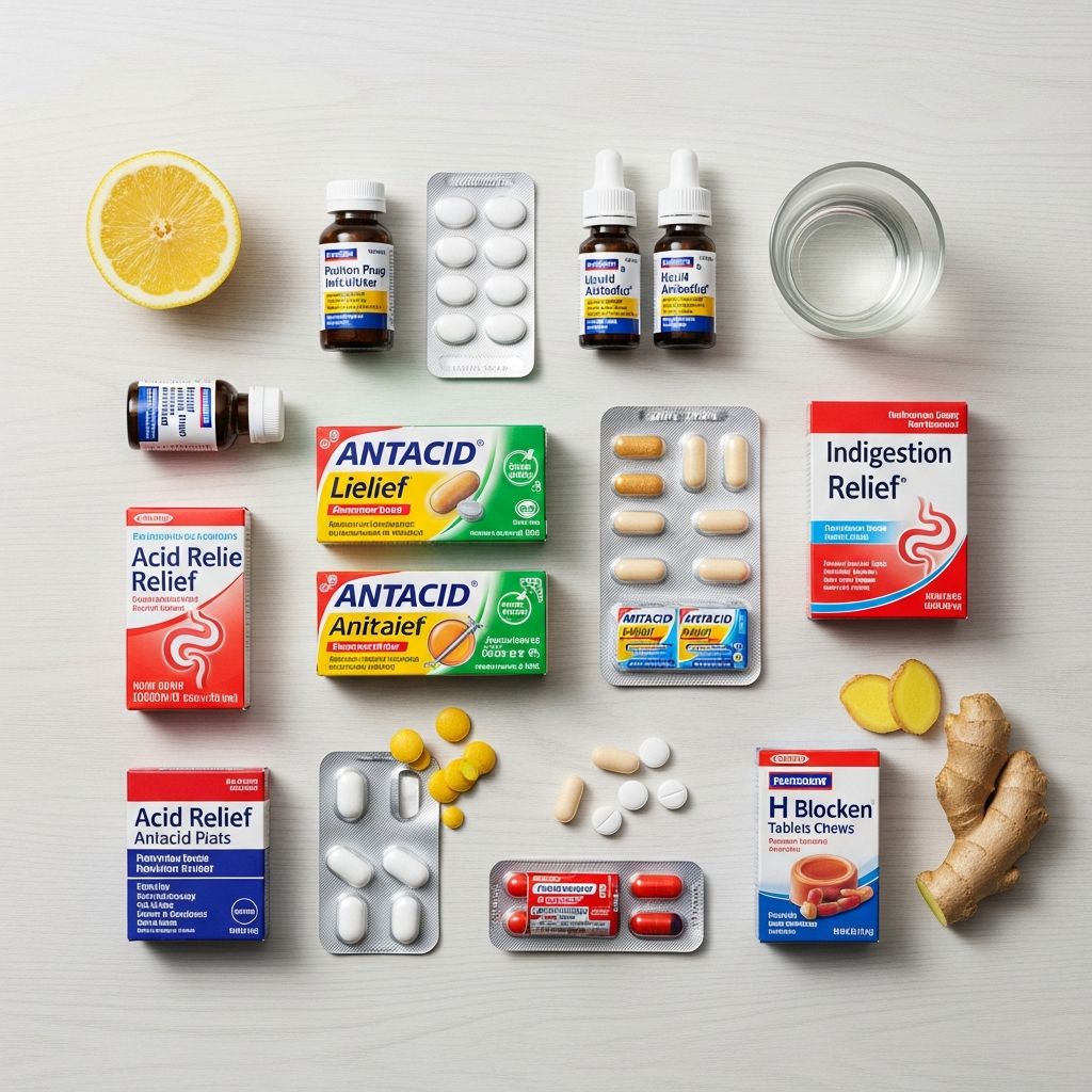Discover effective over-the-counter options for managing heartburn, acid reflux, and indigestion with antacids, H2 blockers, and PPIs.