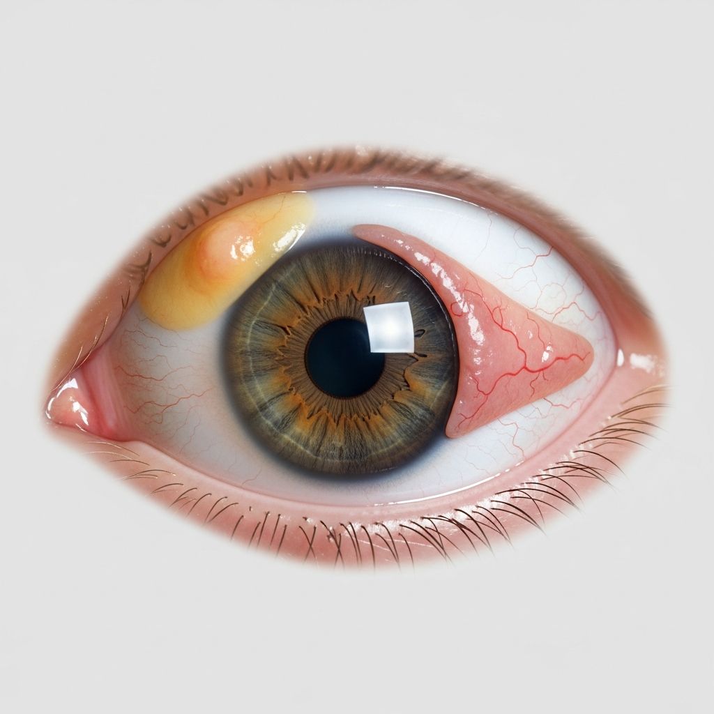 Discover the causes, symptoms, and treatments for pinguecula and pterygium to protect your vision from these common eye growths.