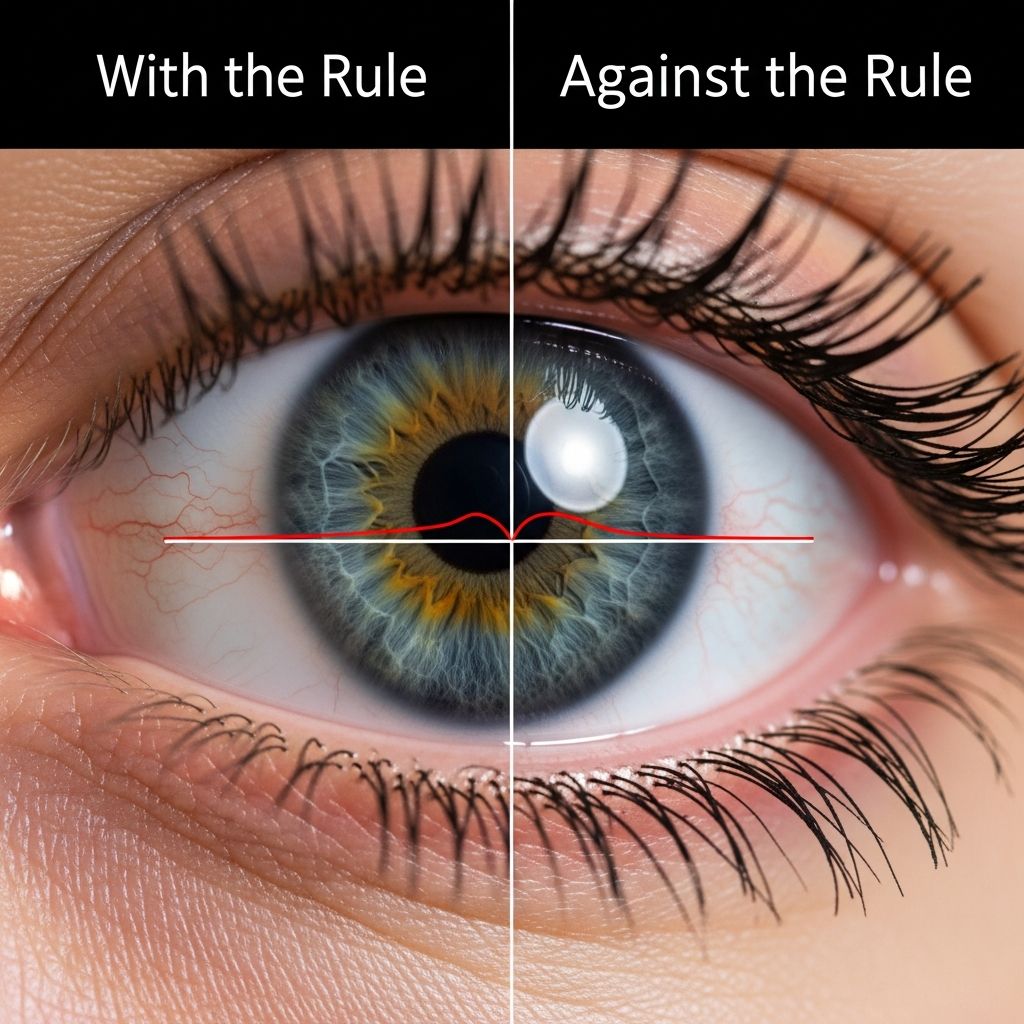 Understand the key differences between with-the-rule and against-the-rule astigmatism, their causes, corrections, and age-related shifts for better vision care.